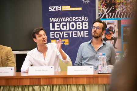 Mikola Gergő színművész és Simoncsics Pál koreográfus.