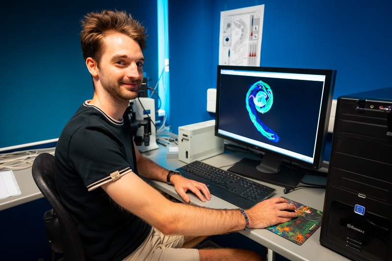 Lepár Dávid, a Szegedi Tudományegyetem OTDK-nyertes hallgatója. Fotó: Kovács-Jerney Ádám