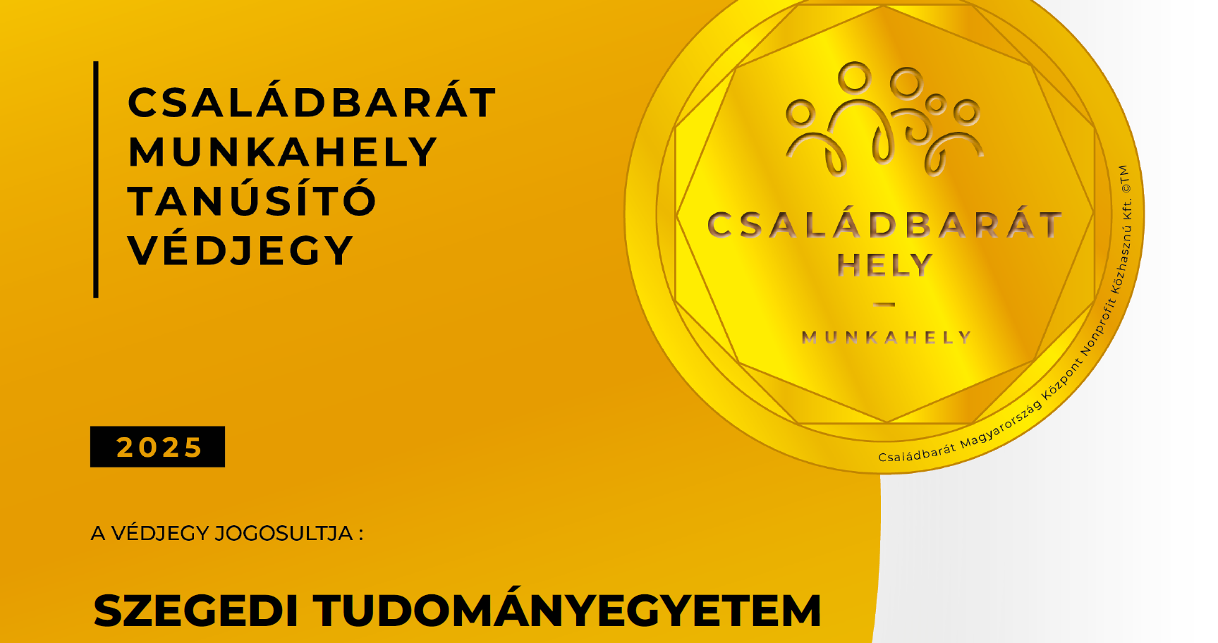 Családbarát munkahely tanúsító védjegy